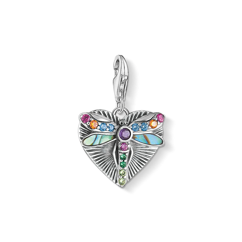 Dragonfly Heart Charm - Magpie Jewellery