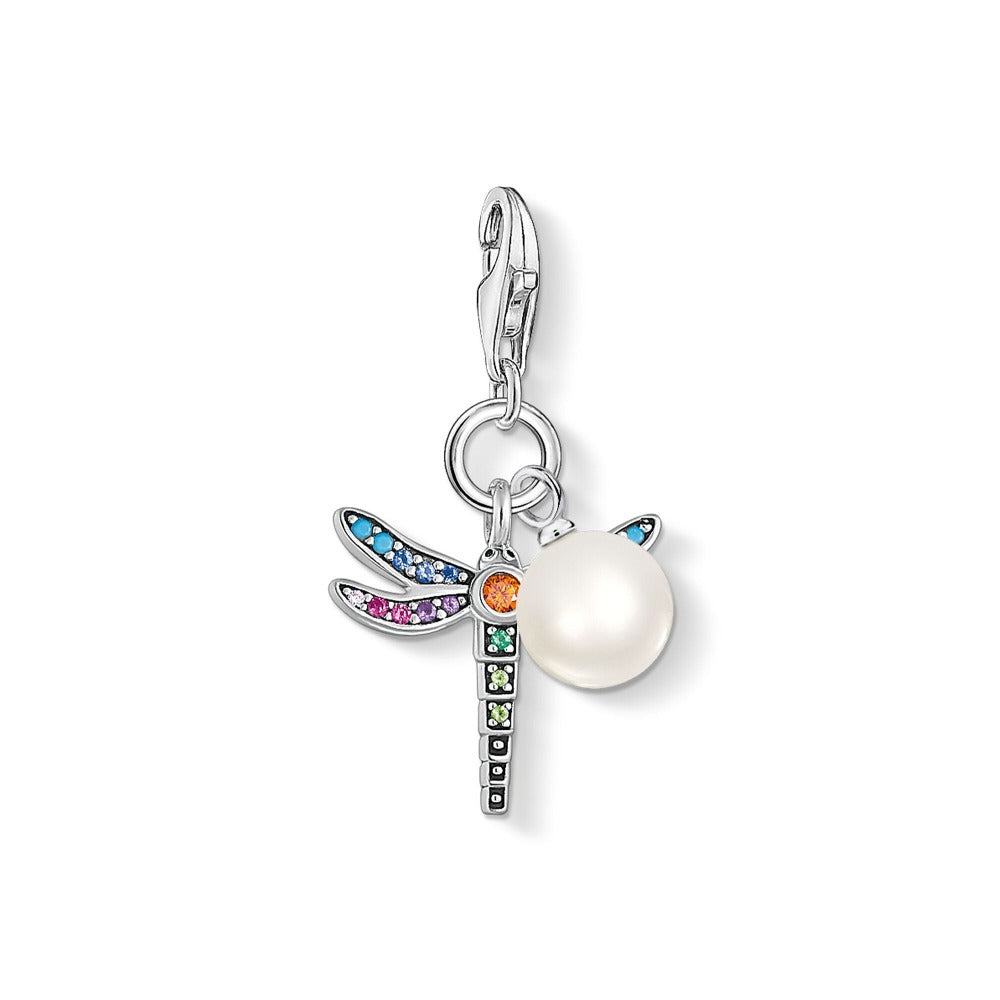 Pearl &amp; Dragonfly Charm - Magpie Jewellery