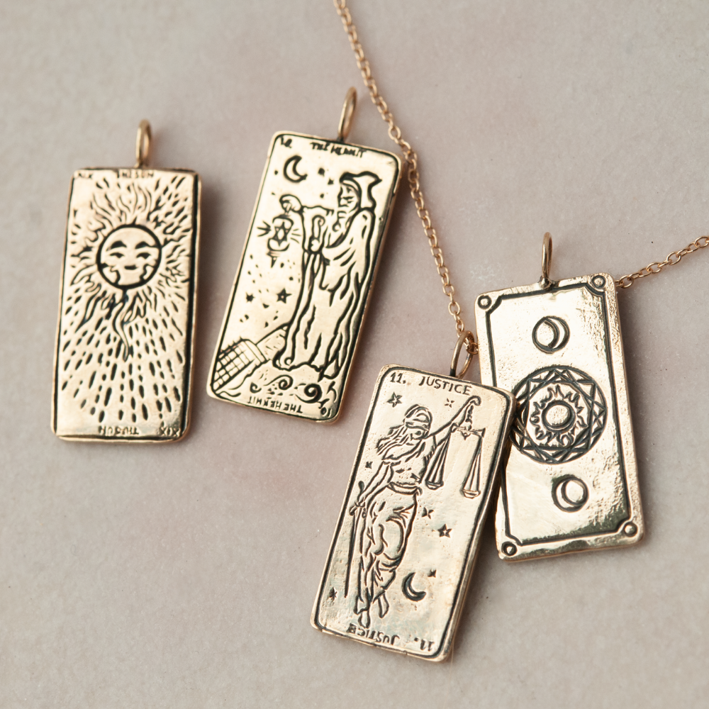 Justice Tarot Card Necklace - Magpie Jewellery