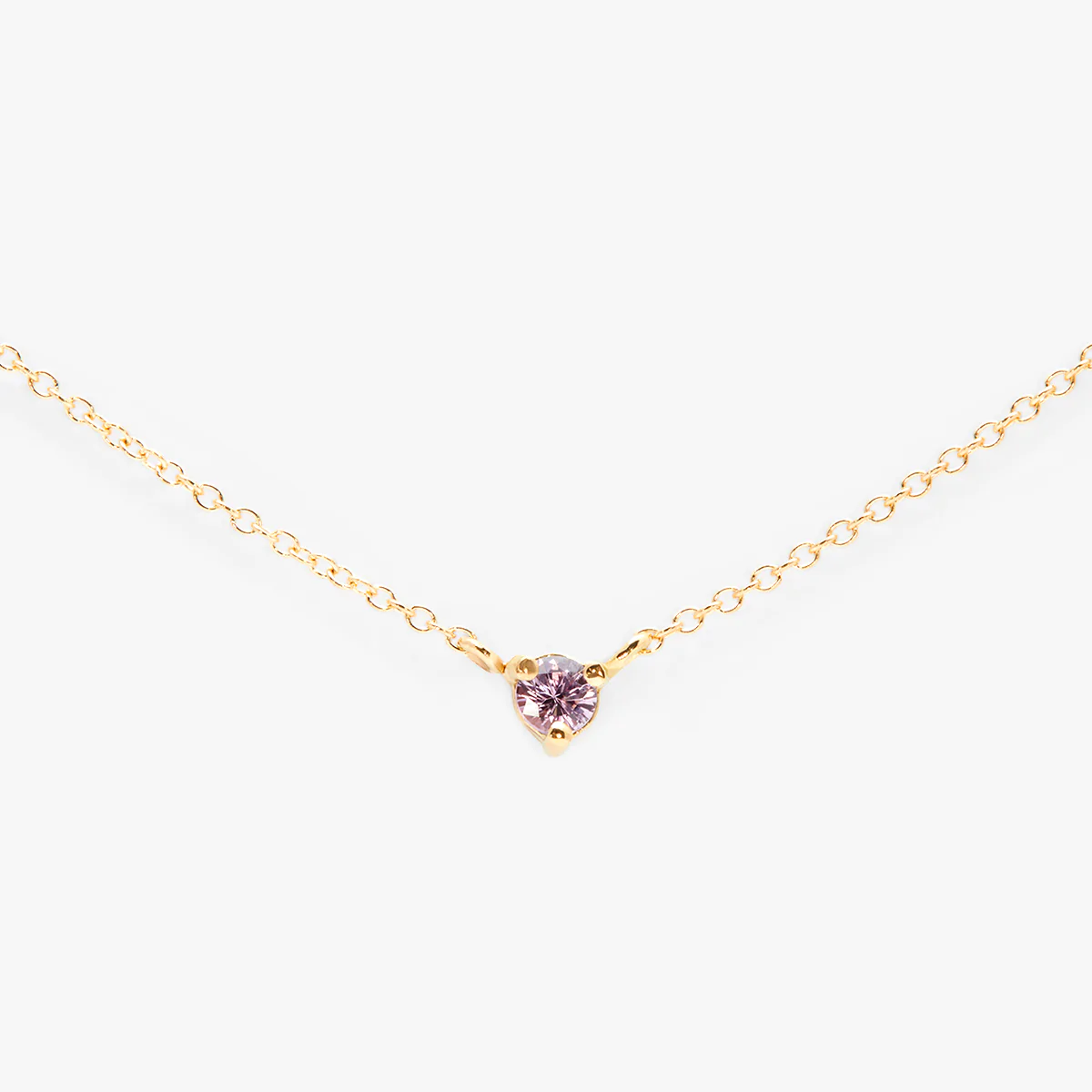 Pink Sapphire Birthstone Necklace | Magpie Jewellery
