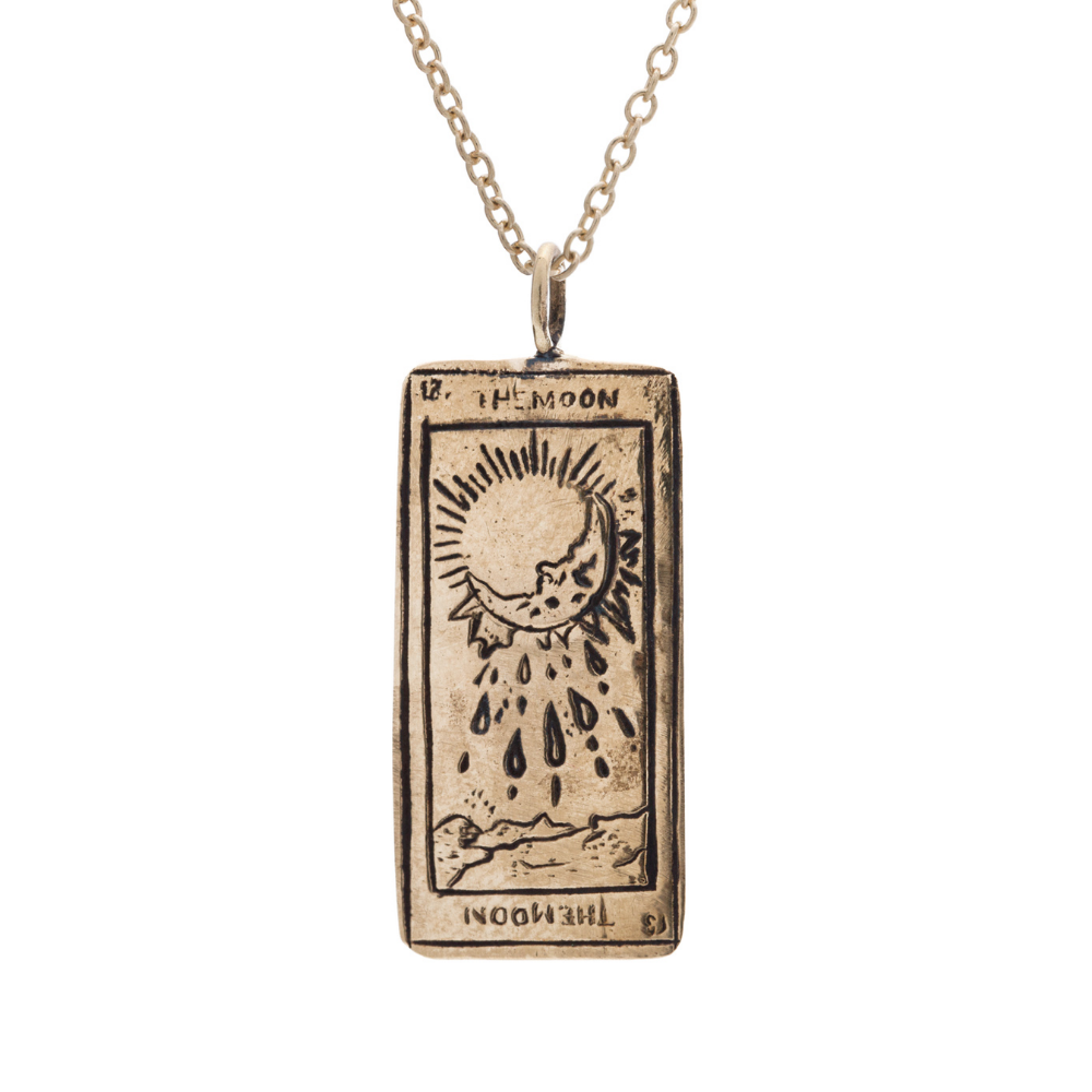 The Moon Tarot Card Necklace - Magpie Jewellery