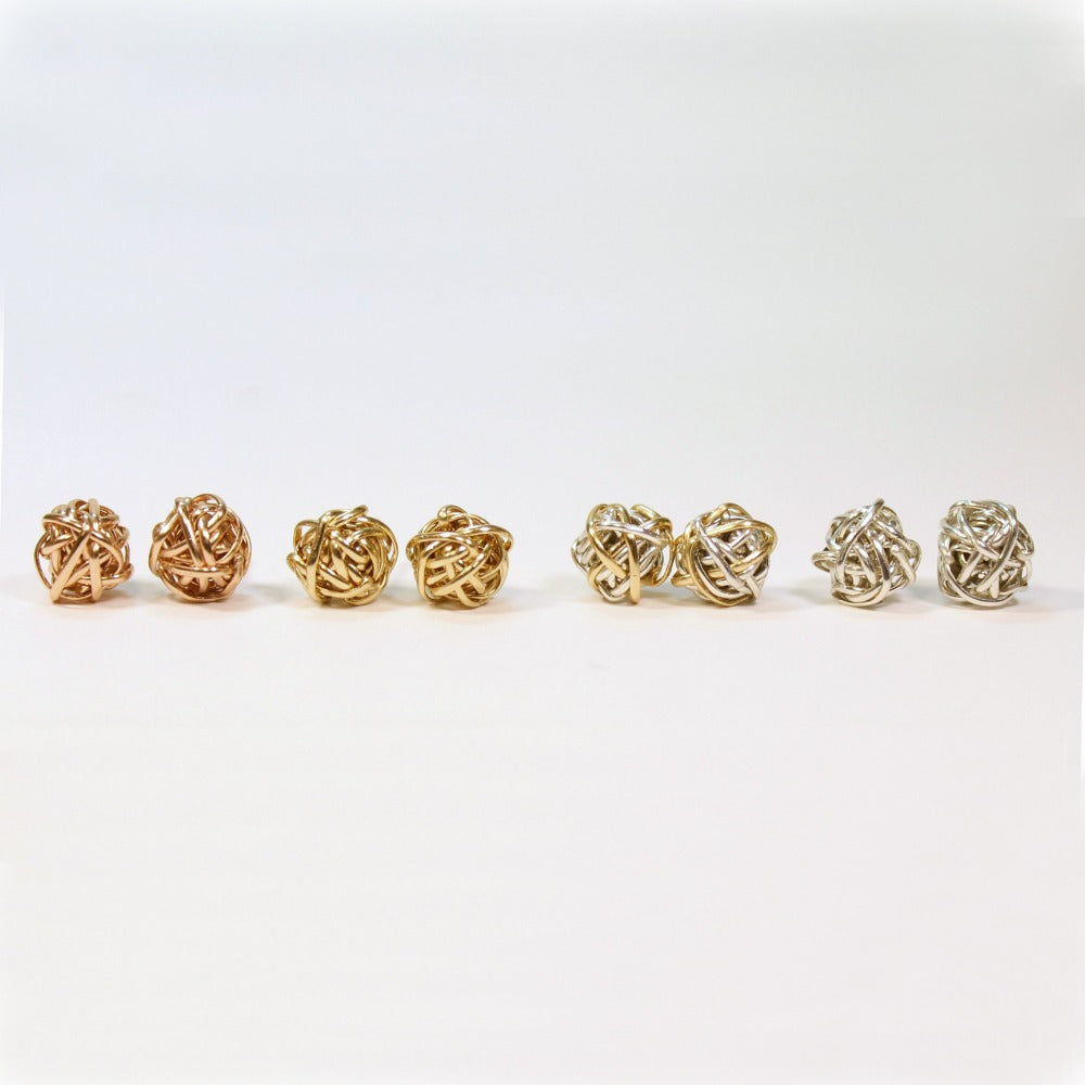 Classic Twist Stud Earring | Magpie Jewellery | Rose Gold | Yellow Gold | Mixed Metals | Silver