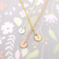 Monogram Necklace | Magpie Jewellery | SIlver "K" | Rose Gold "R" | Yellow Gold "P" | Listed Left-to-Right