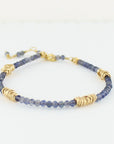 Gold Twist Stacking Bracelet | Magpie Jewellery | Yellow Gold | Iolite