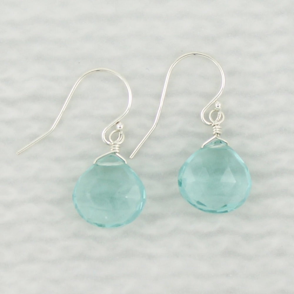 Gemstone Solo Earring | Magpie Jewellery | Silver | Teal Quartz | Faceted