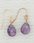 Gemstone Solo Earring | Magpie Jewellery | Rose Gold | Amethyst | Faceted
