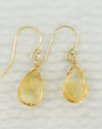 Gemstone Solo Earring | Magpie Jewellery | Yellow Gold | Citrine | Faceted