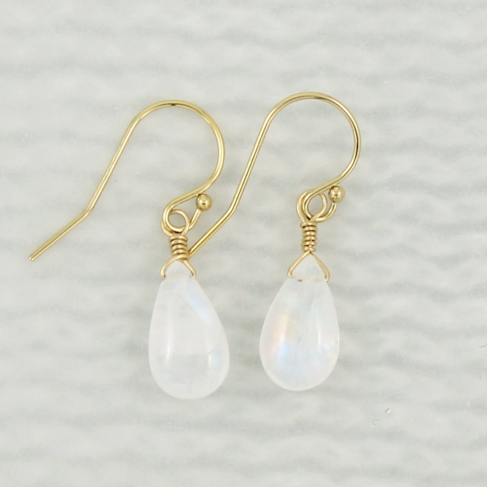 Gemstone Solo Earring | Magpie Jewellery | Yellow Gold | Moonstone