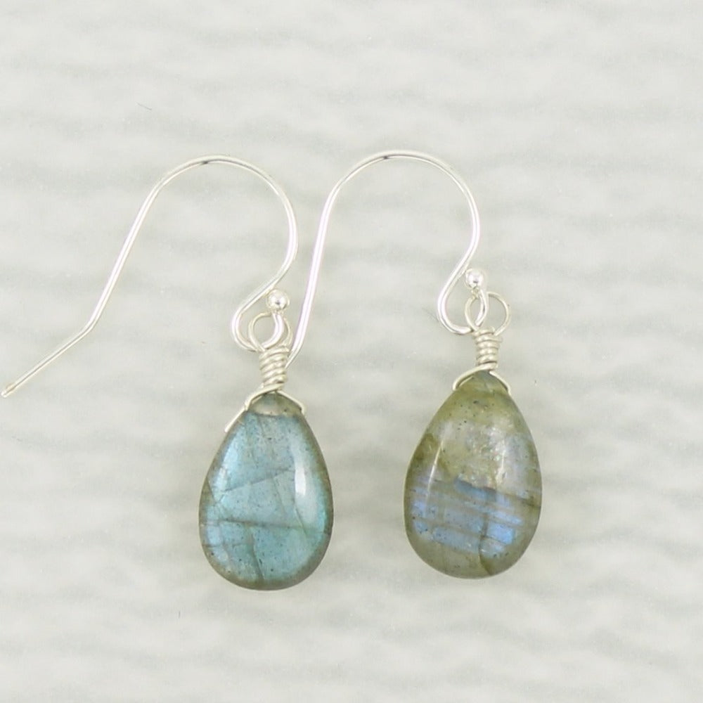 Gemstone Solo Earring | Magpie Jewellery | Silver | Labradorite