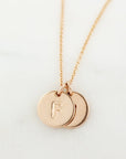 Monogram Necklace - Up To 4 Letters | Magpie Jewellery | Rose Gold "F" and Hidden Letter