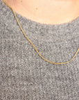 Curb Chain | Magpie Jewellery | Yellow Gold | On Model | 18"