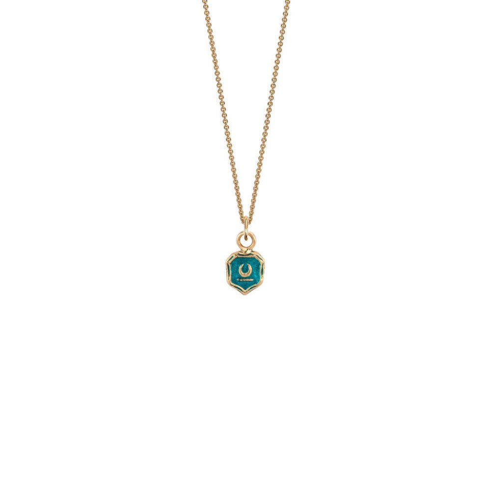 14k Gold New Beginnings Talisman - Mediterranean Blue - Magpie Jewellery