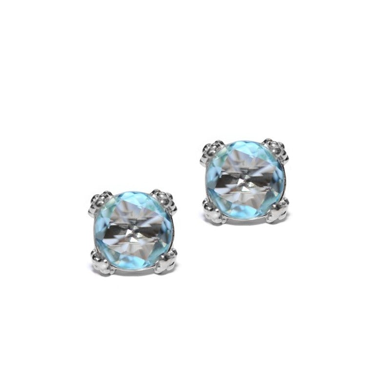 Dewdrop Cluster Studs - Blue Topaz & Silver | Magpie Jewellery