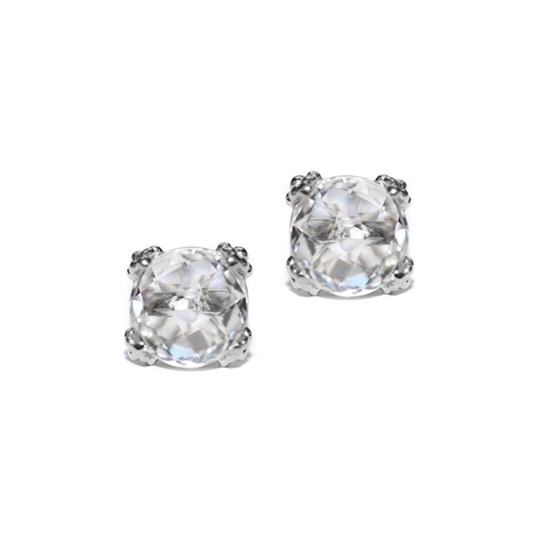 Dewdrop Cluster Studs - Clear Topaz & Silver | Magpie Jewellery