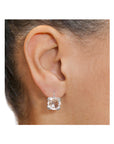 Dewdrop Cluster Earrings - Clear Topaz & Silver - Magpie Jewellery