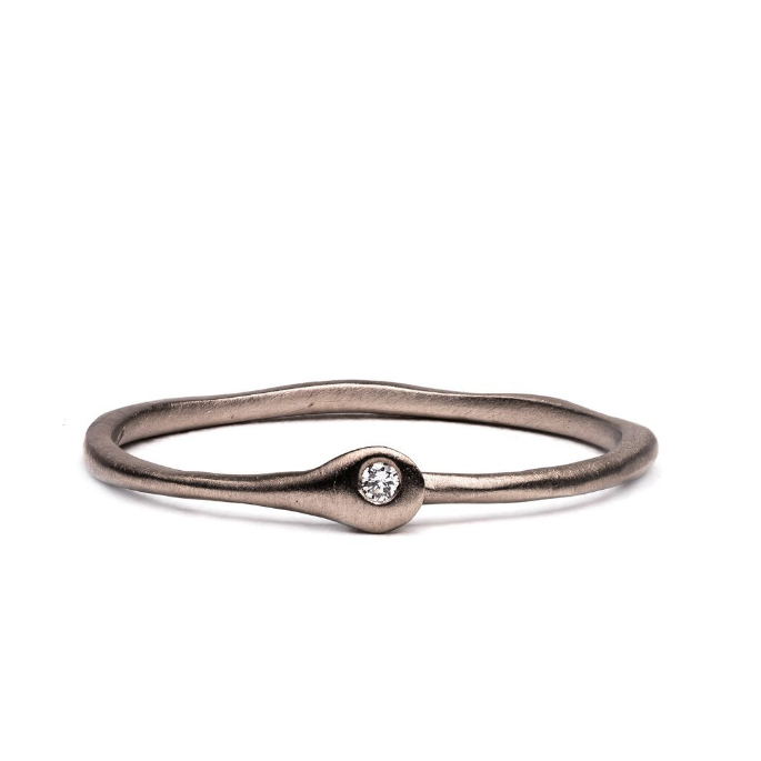 Diamond Micro Engagement Ring | Magpie Jewellery