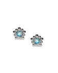 Micro Dew Drop Studs - Swiss Blue Topaz & Silver | Magpie Jewellery