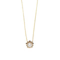 Micro Dew Drop Solitaire Necklace - Pearl Gold | Magpie Jewellery