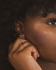 Raw Amethyst Stud Earrings - Magpie Jewellery
