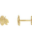 Bumblebee Studs - Yellow Gold - Magpie Jewellery