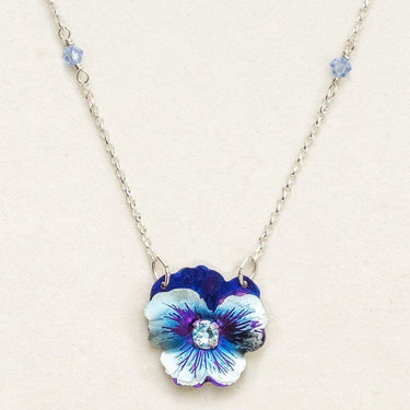 Garden Pansy Pendant Necklace - Magpie Jewellery