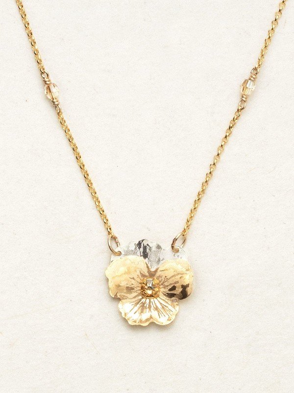 Garden Pansy Pendant Necklace - Magpie Jewellery