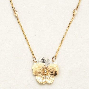 Garden Pansy Pendant Necklace - Magpie Jewellery