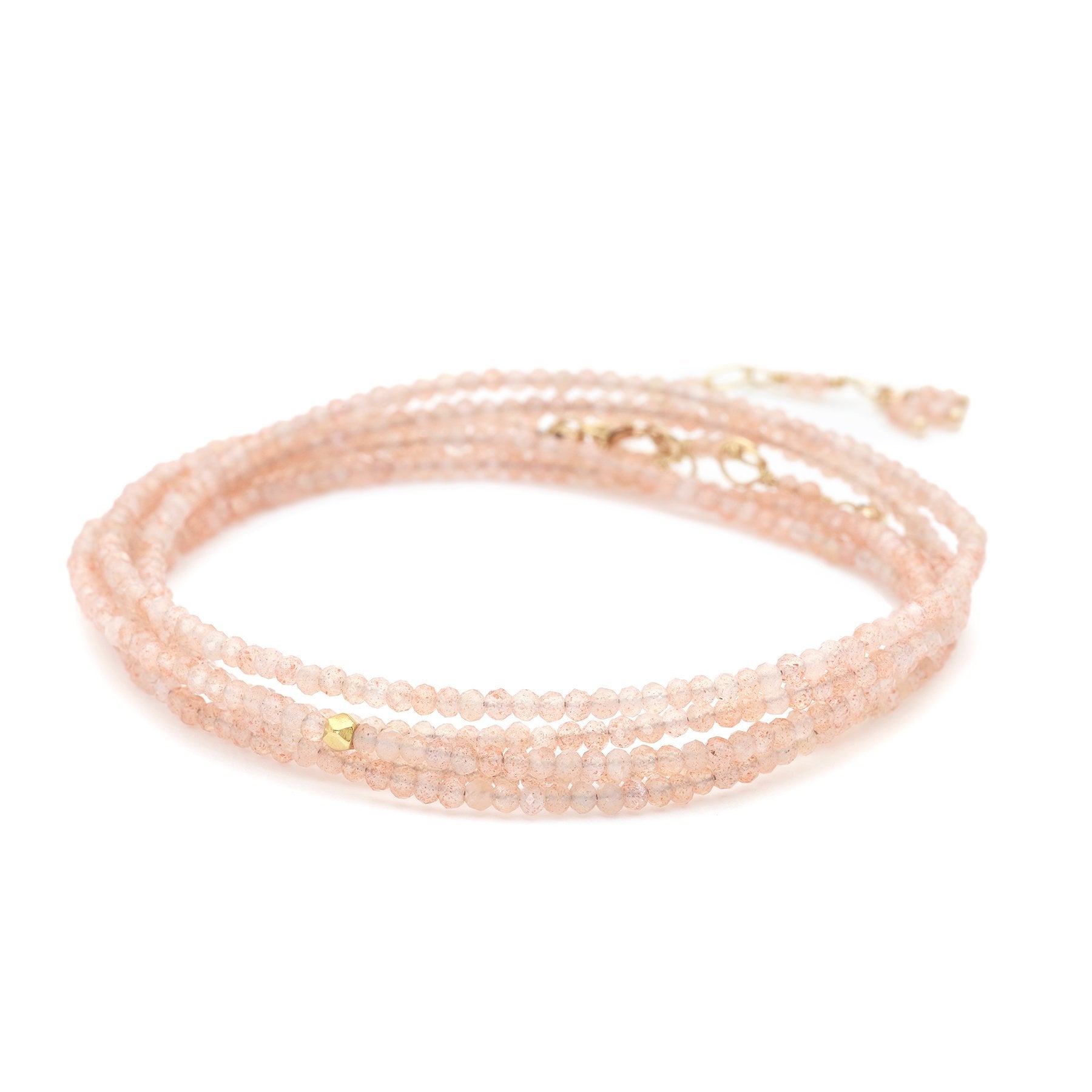 Blush Moonstone Wrap Bracelet - Magpie Jewellery