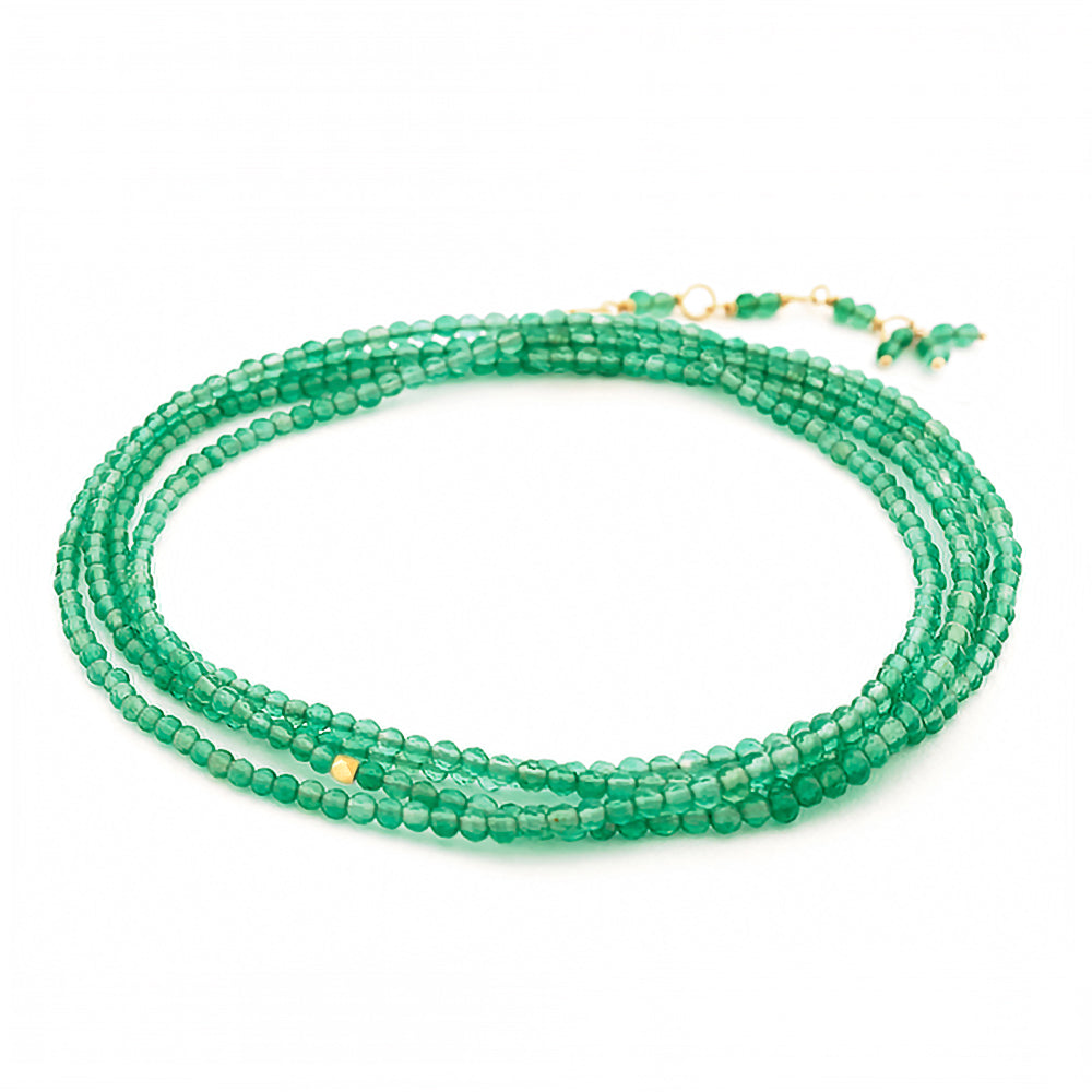 Green Onyx Wrap Bracelet - Magpie Jewellery