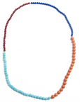 4-Corners Necklace - Red Aventurine, Malachite, Red Jasper & Lapis - Magpie Jewellery