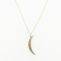 14ky Gold Crescent Moon Necklace