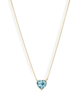 Sky Blue Topaz Sweetheart Gem Pendant Necklace | Magpie Jewellery