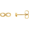 Yellow Gold Infinity Studs - Magpie Jewellery