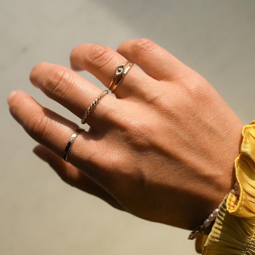 2mm Twisted Skinny Ring - Magpie Jewellery