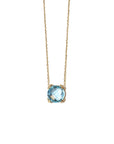 Dew Drop Mini Cluster Necklace - Blue Topaz & Gold | Magpie Jewellery