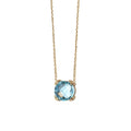 Dew Drop Mini Cluster Necklace - Blue Topaz & Gold | Magpie Jewellery