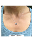 Dew Drop Mini Cluster Necklace - Blue Topaz & Silver | Magpie Jewellery