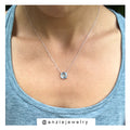 Dew Drop Mini Cluster Necklace - Blue Topaz & Silver | Magpie Jewellery