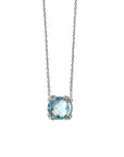 Dew Drop Mini Cluster Necklace - Blue Topaz & Silver | Magpie Jewellery