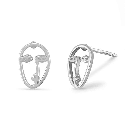 Picasso-Style Face Studs - Magpie Jewellery
