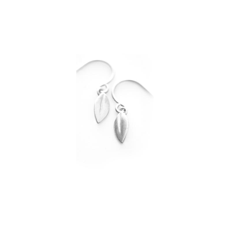 Sterling Silver Mini Leaf Earrings - Magpie Jewellery