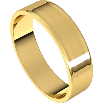 Flat 5mm Gold Band - Magpie Jewellery