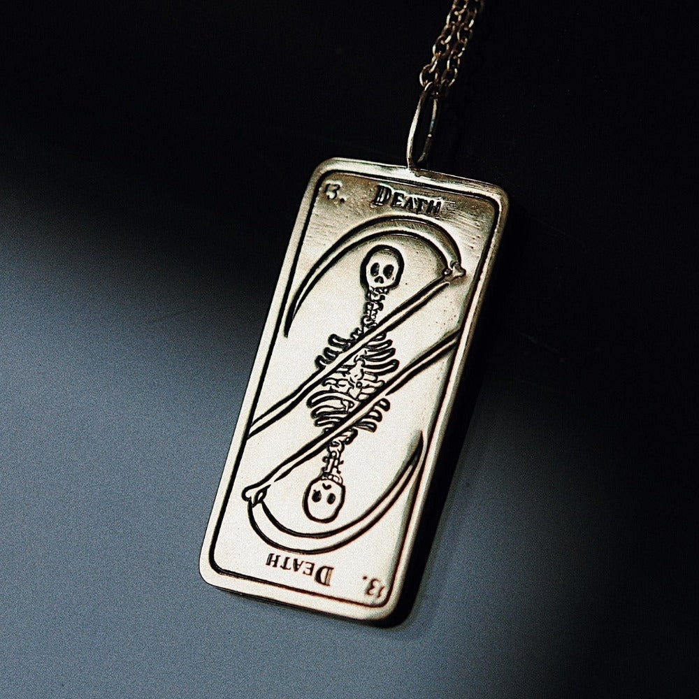 Death Tarot Card Necklace - Magpie Jewellery