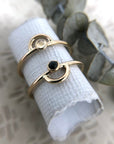 Mini Gemstone Archway Ring - Magpie Jewellery