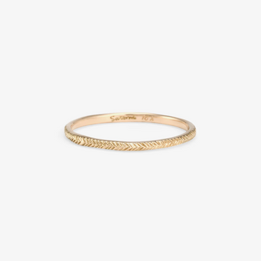 Herringbone Band | Magpie Jewellery 18k White