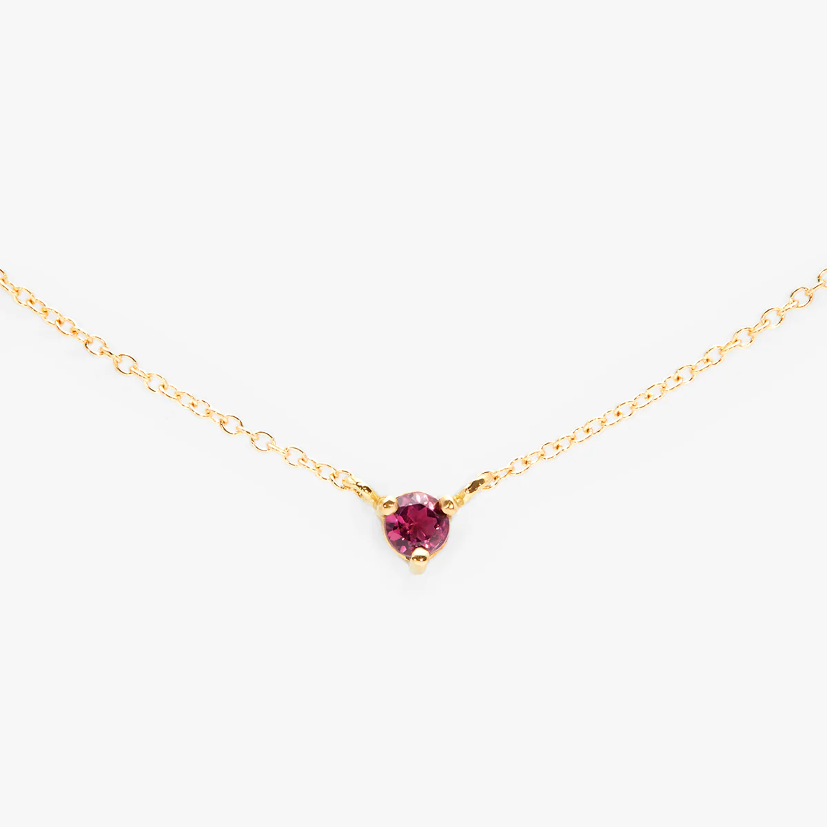 Pink Tourmaline Birthstone Necklace | Magpie Jewellery