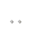 Cléo Square Studs - Sapphires & Silver | Magpie Jewellery