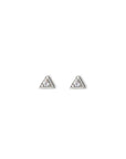 Cléo Triangle Studs - Sapphires & Silver | Magpie Jewellery