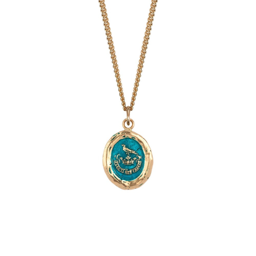 14k Gold Unbreakable Signature Talisman - Mediterranean Blue - Magpie Jewellery