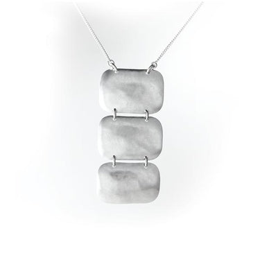 Hammered Three-Tier Pendant Necklace - Magpie Jewellery